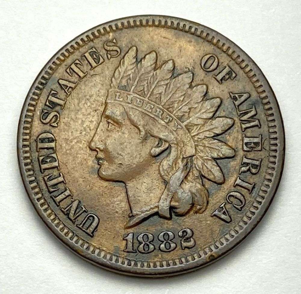1882 Indian Head Cent MS62 Details (1 of 8)