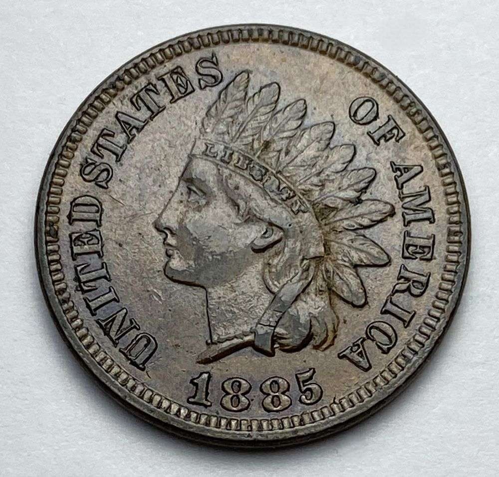 1885 Indian Head Cent MS63 Details (1 of 8)