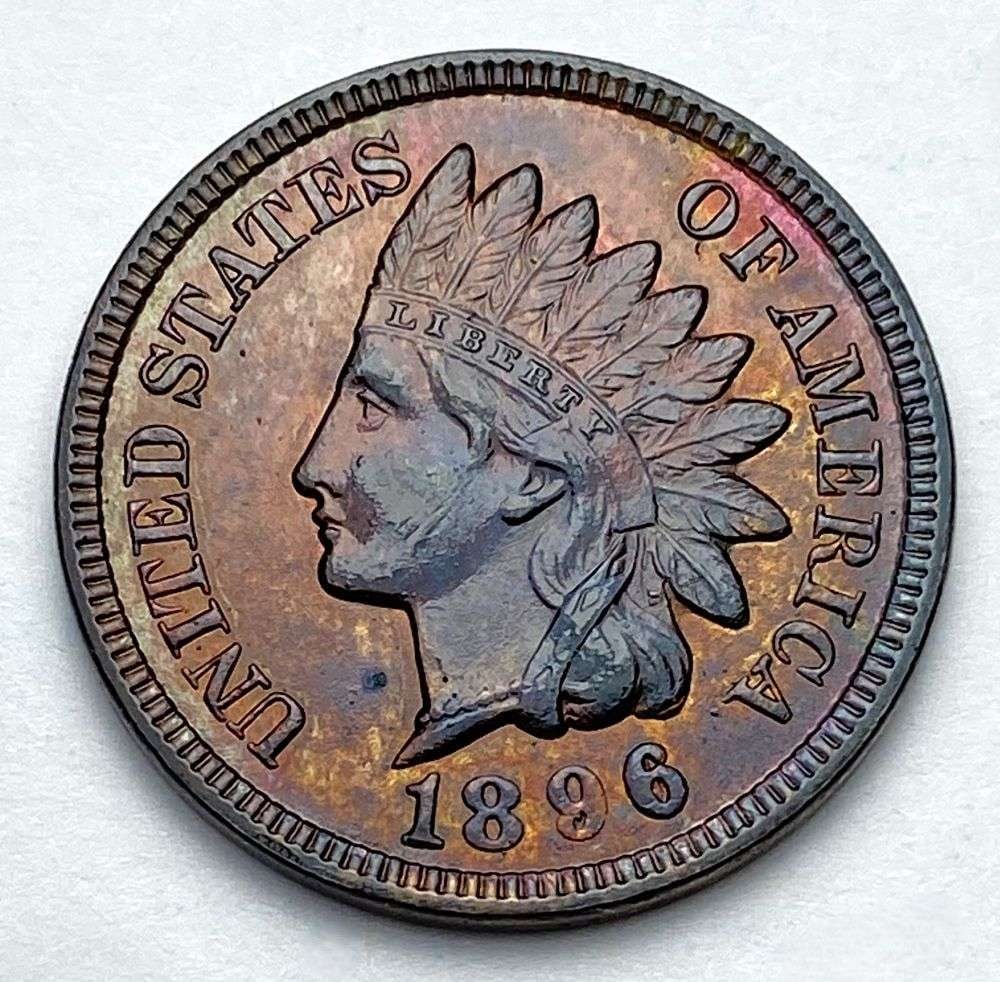 1896 Indian Head Cent MS65 Details (1 of 8)