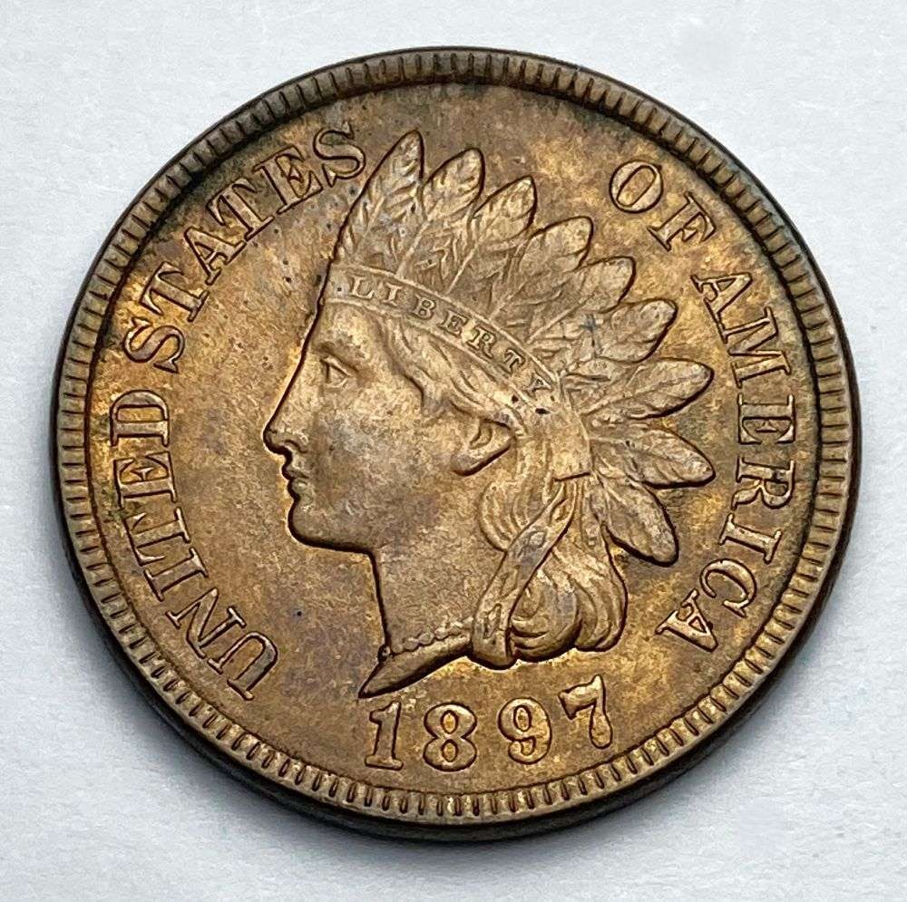 1897 Indian Head Cent MS64 Details (1 of 8)