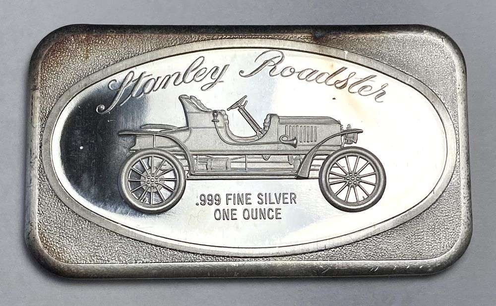 Stanley Roadster 1 ozt .999 Silver Bar: Winner shall receive the exact bar shown here. (RR/B)