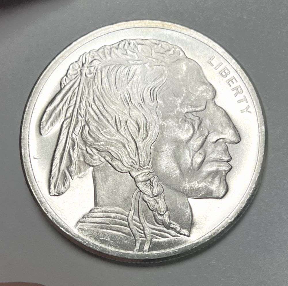 Golden State Mint Buffalo 1 ozt .999 Silver: Winner shall receive the exact coin shown here. (BD/B)