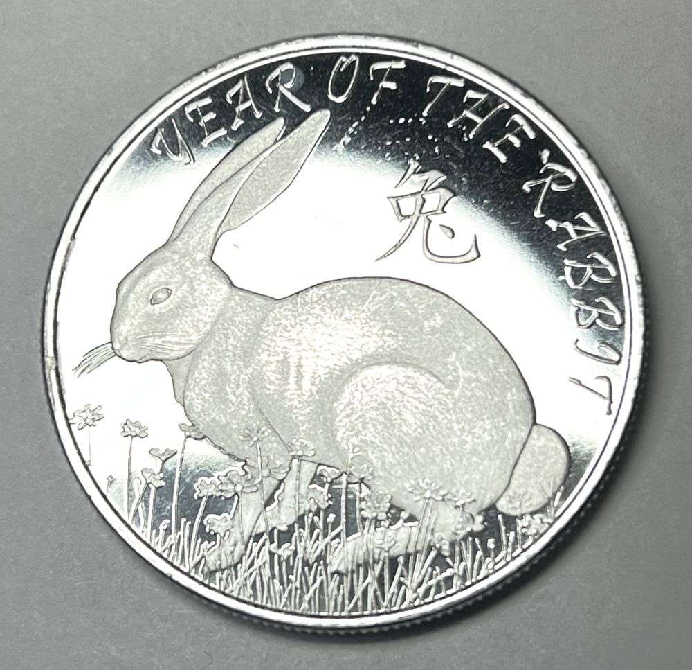 2023 Year Of The Rabbit Proof 1 ozt .999 Silver (1 of 2)