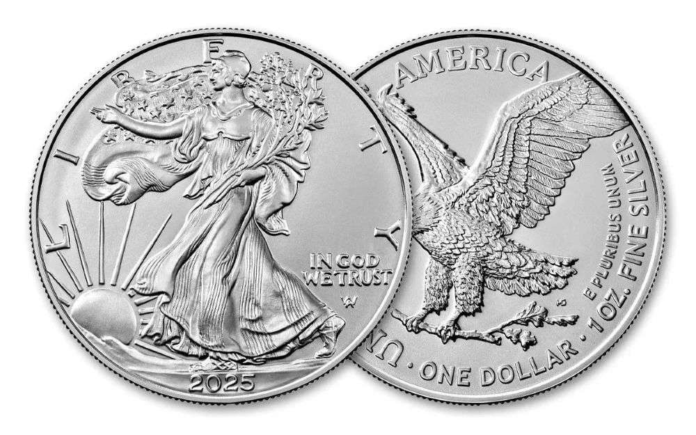 Mint Condition 2025 American Silver Eagle (100-coins) (1 of 3)