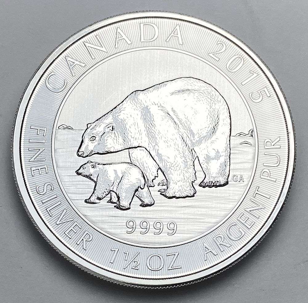 2015 Canada $8 Polar Bears 1.5 ozt .9999 Silver (1 of 3)