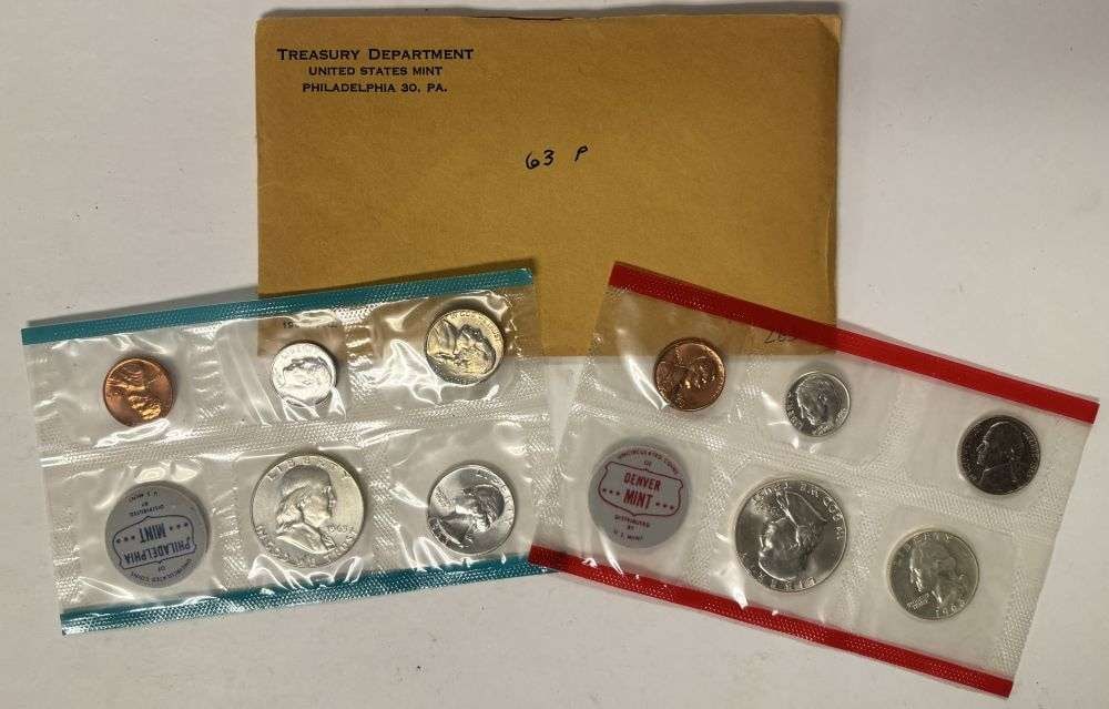 Complete 1963 United States Mint Set (10-coins) (1 of 5)