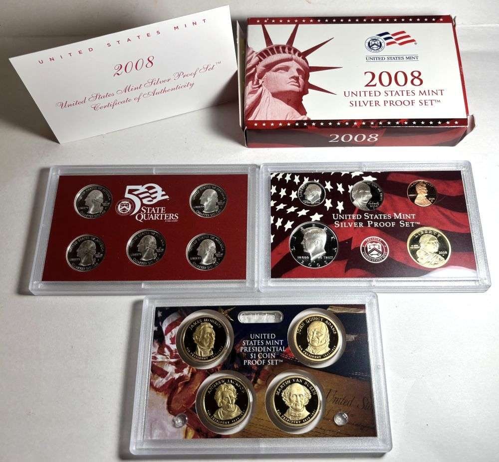 2008 United States Mint Silver Proof Set (14-coins) (1 of 4)