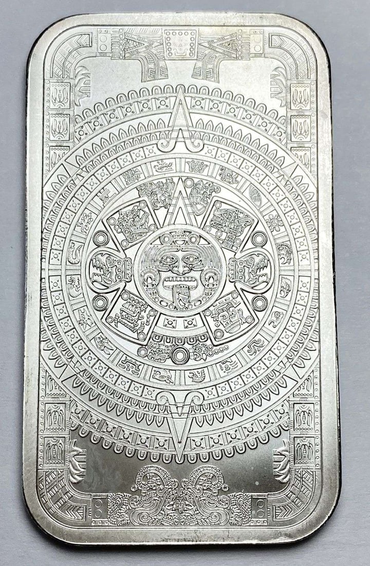 Cuauhtemoc 1 ozt .999 Silver Bar: Winner shall receive the exact bar shown here. (RR)