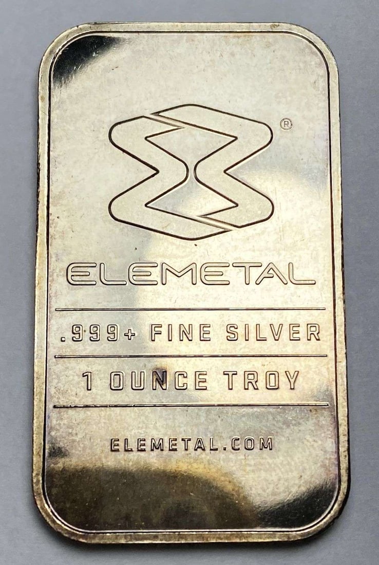Elemetal 1 ozt .999 Silver Bar: Winner shall receive the exact bar shown here. (RR)
