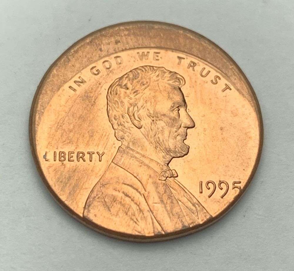 Mint Error 1995 Lincoln Cent Off-Struck (1 of 2)