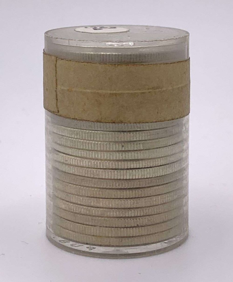 Sealed Roll (20-coins) 1963-D Franklin Silver Half Dollar BU (1 of 4)