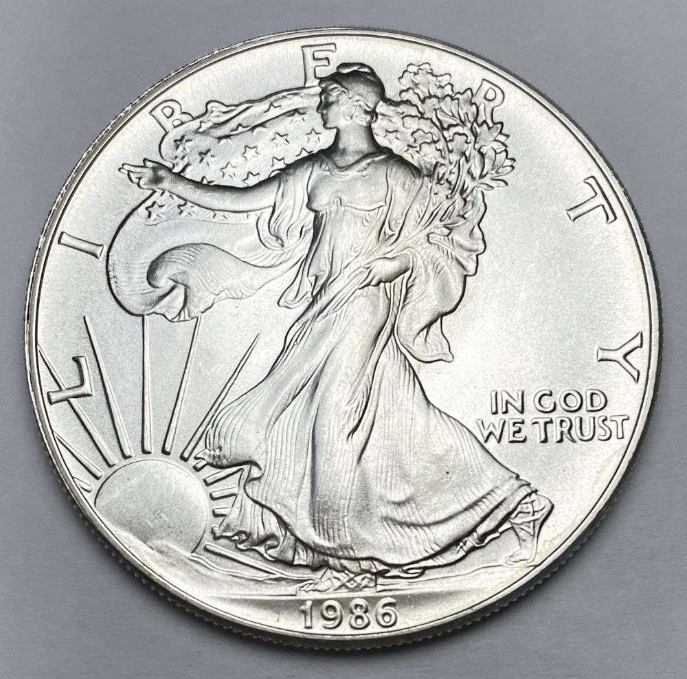 First Year 1986 American Silver Eagle MS69 (1 of 2)