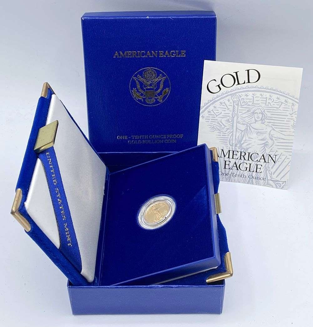 1994-W Proof American $5 Gold Eagle 1/10th ozt OGP (1 of 4)