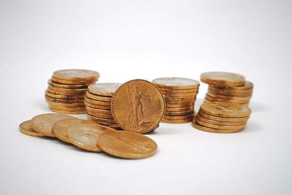 Ten (10) Gold $20 Saint Gaudens AU Detail