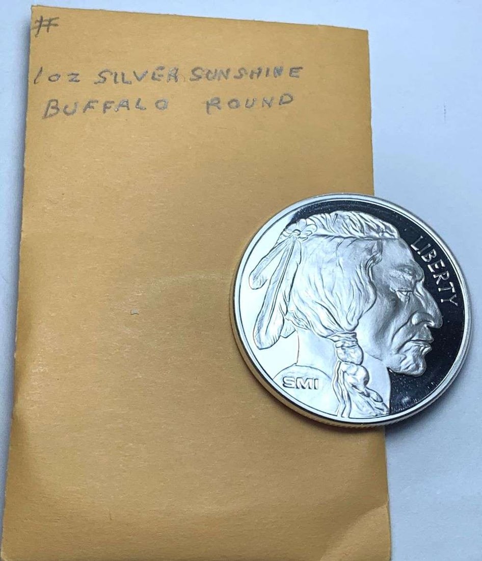 SMI Buffalo Proof 1 ozt .999 Silver: Winner shall receive the exact coin shown here. (BD/B)
