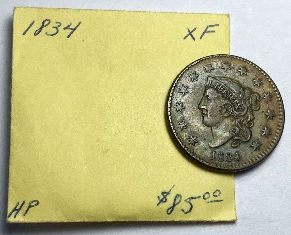 Old Time Grading 1834 Large Cent (1 of 4)