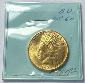 Old Time Grading 1926 Gold $10 Indian Head