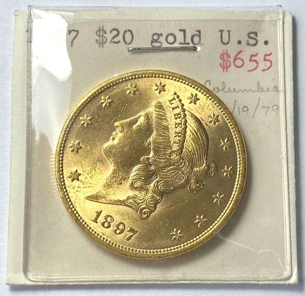 Old Time Grading 1897 Gold $20 Liberty Head (1 of 4)