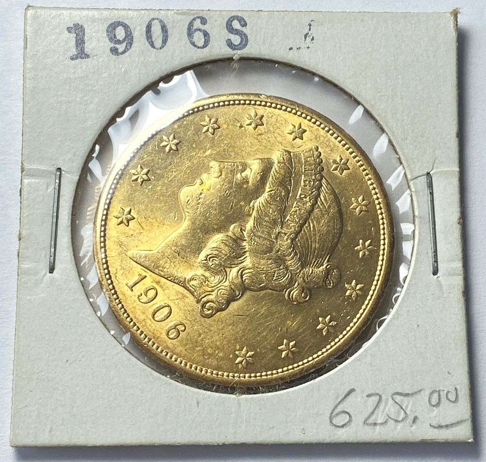 Old Time Grading 1906-S Gold $20 Liberty Head (1 of 4)