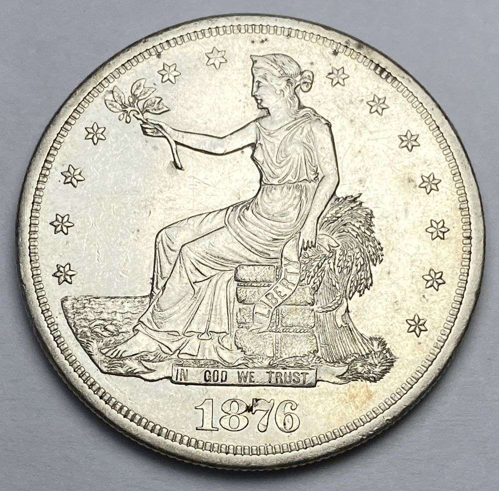 1876-S Trade Silver Dollar MS62 Details (1 of 2)