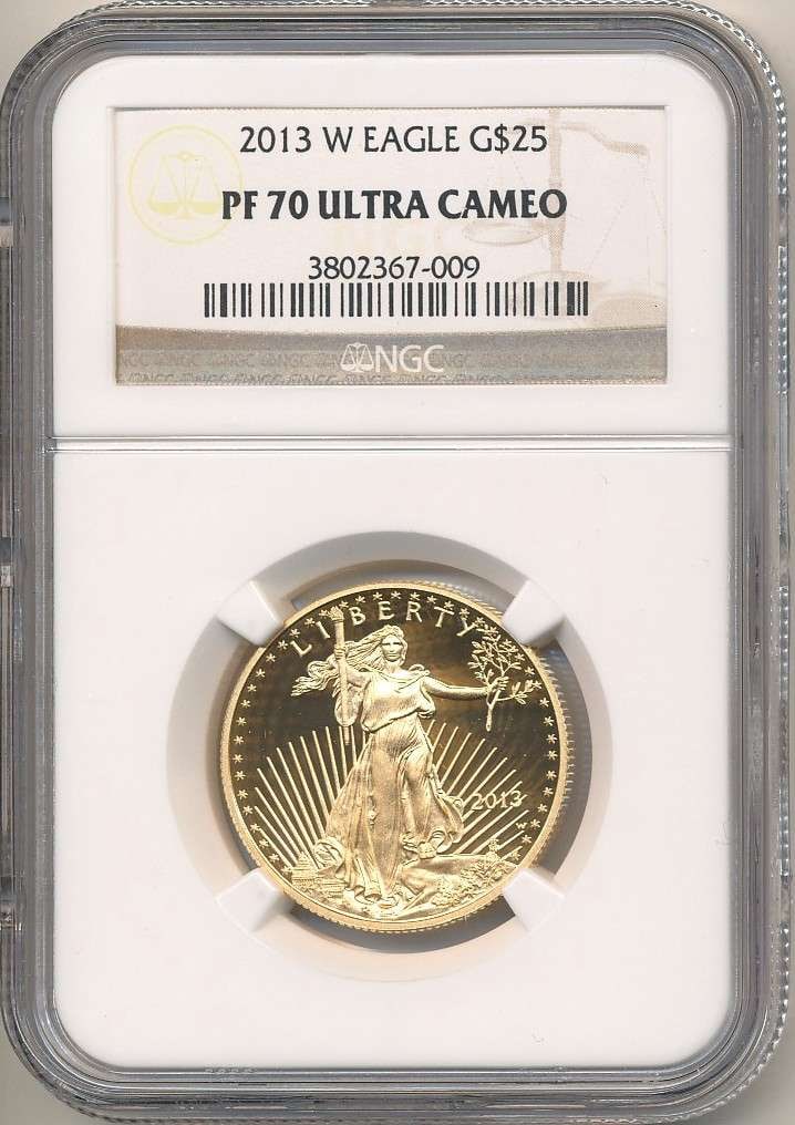 Last Minute! 2013-W American $25 Gold Eagle 1/2 ozt NGC PF70 Ultra Cameo (1 of 4)