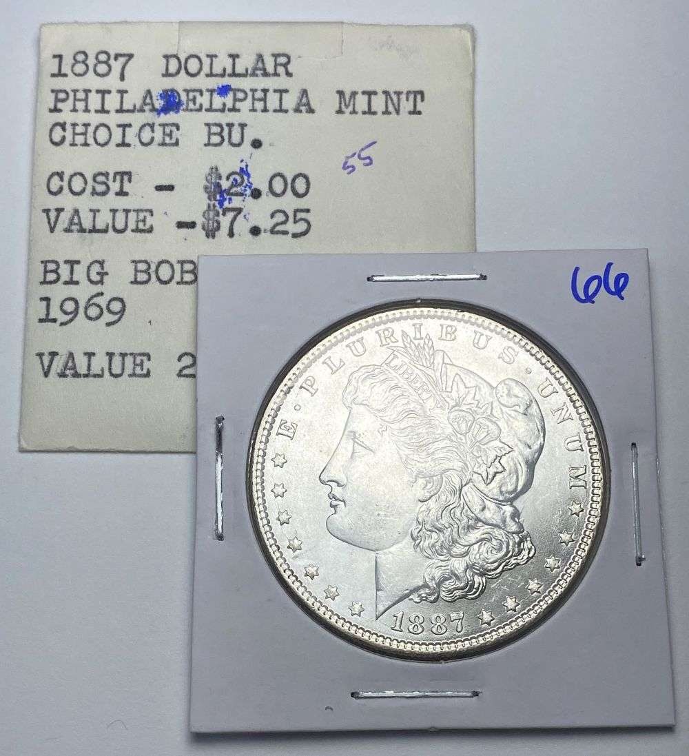Pedigree 1887 Morgan Silver Dollar MS66 (Cost $2.00 in 1969) (1 of 4)