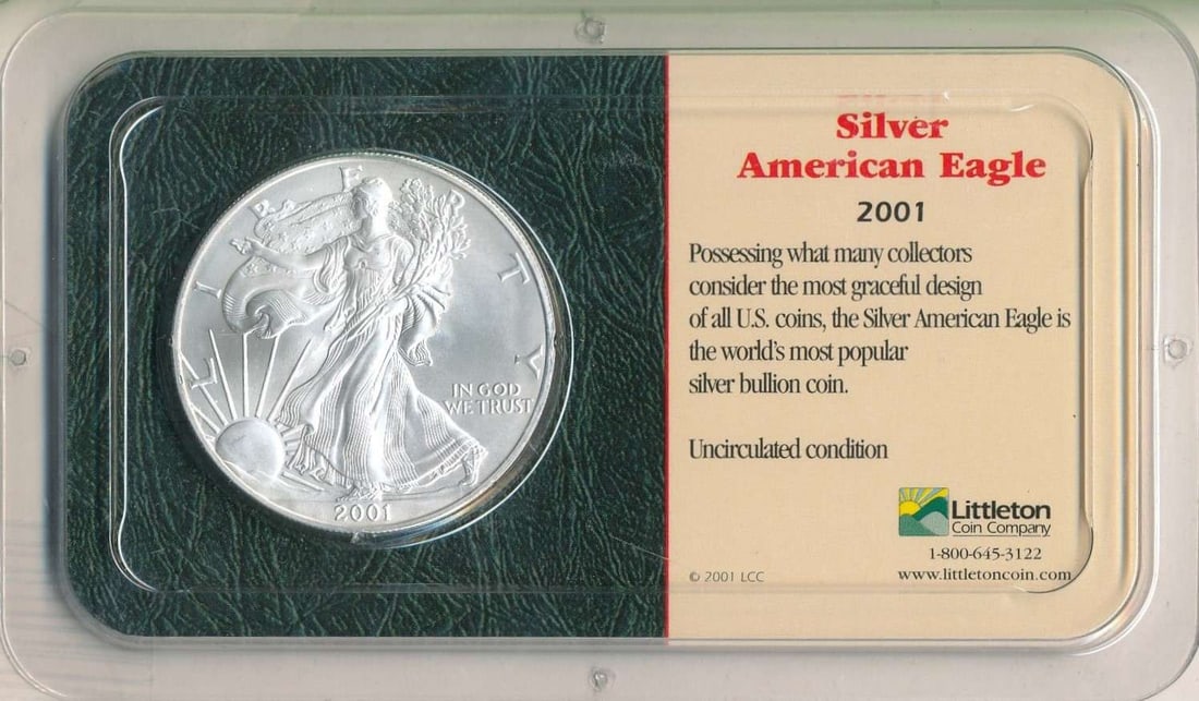 2001 American Silver Eagle Littleton Coin Company (1 of 4)