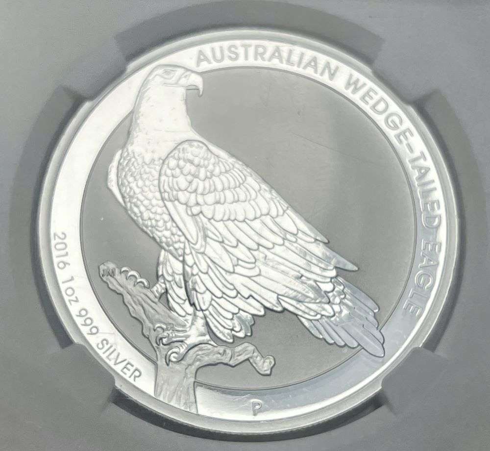 2016-P Australia Wedge-Tailed Eagle 1 ozt .999 Silver NGC Gem Unc. Signed By John M. Mercanti (1 of 4)