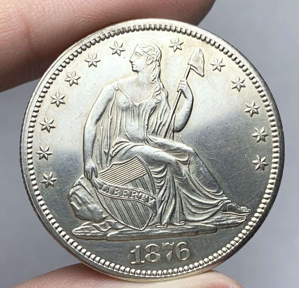 1876-CC Seated Liberty Silver Half Dollar MS64 PL Details (1 of 5)
