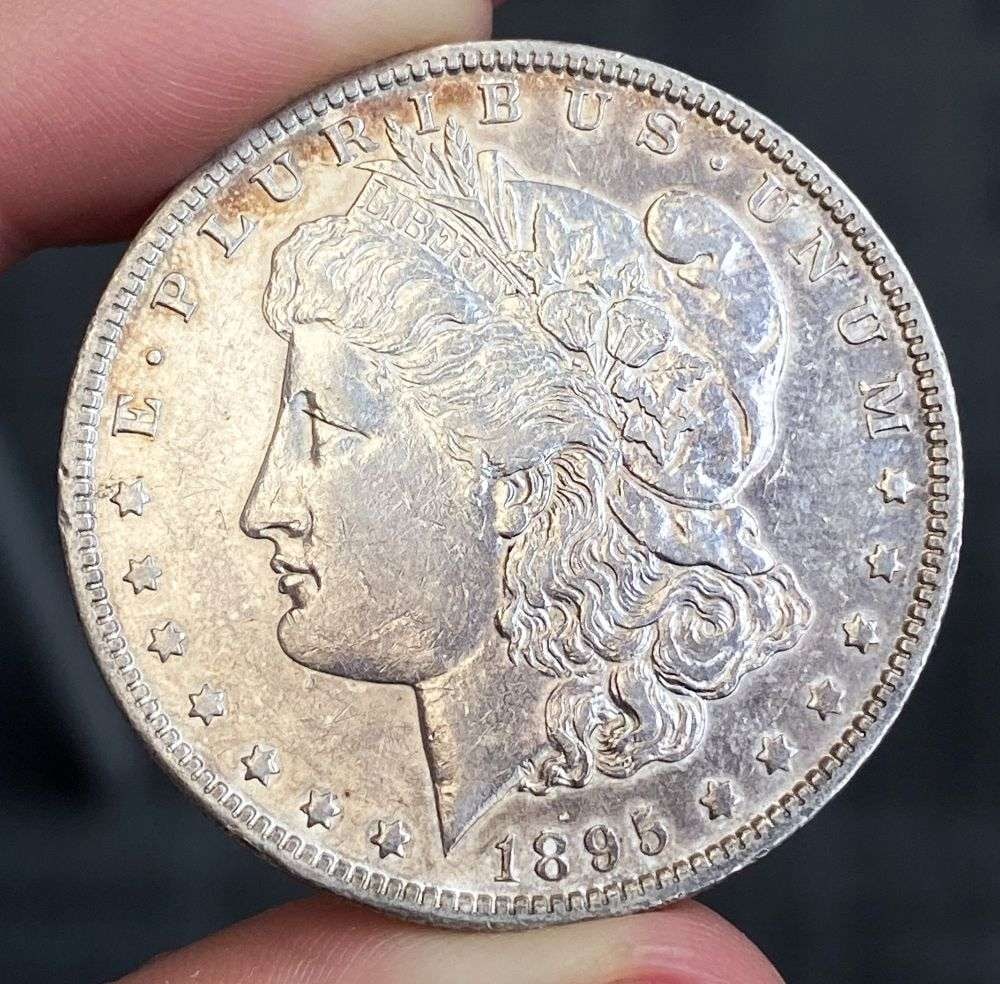 1895-O Morgan Silver Dollar AU58 PL Details (1 of 4)