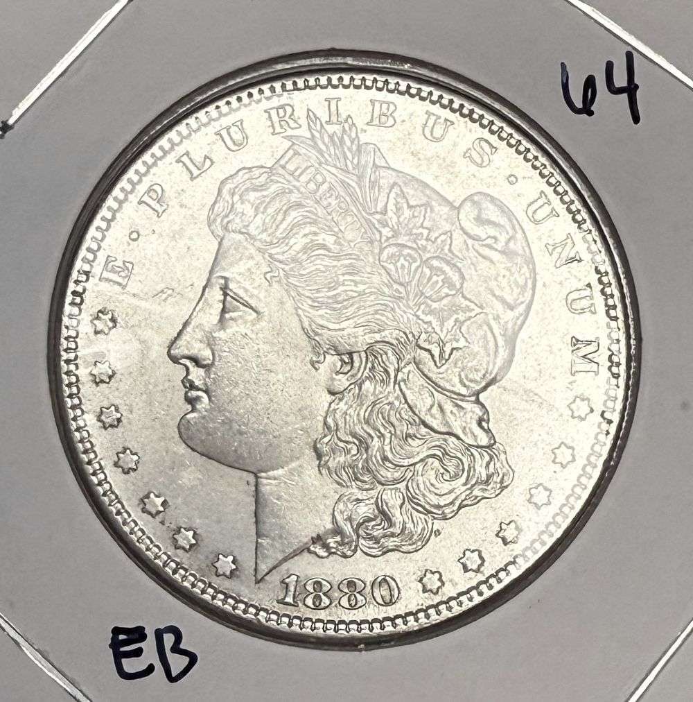 1880-O Morgan Silver Dollar MS64: Winner shall receive the exact coin shown here. (CD/EB)
