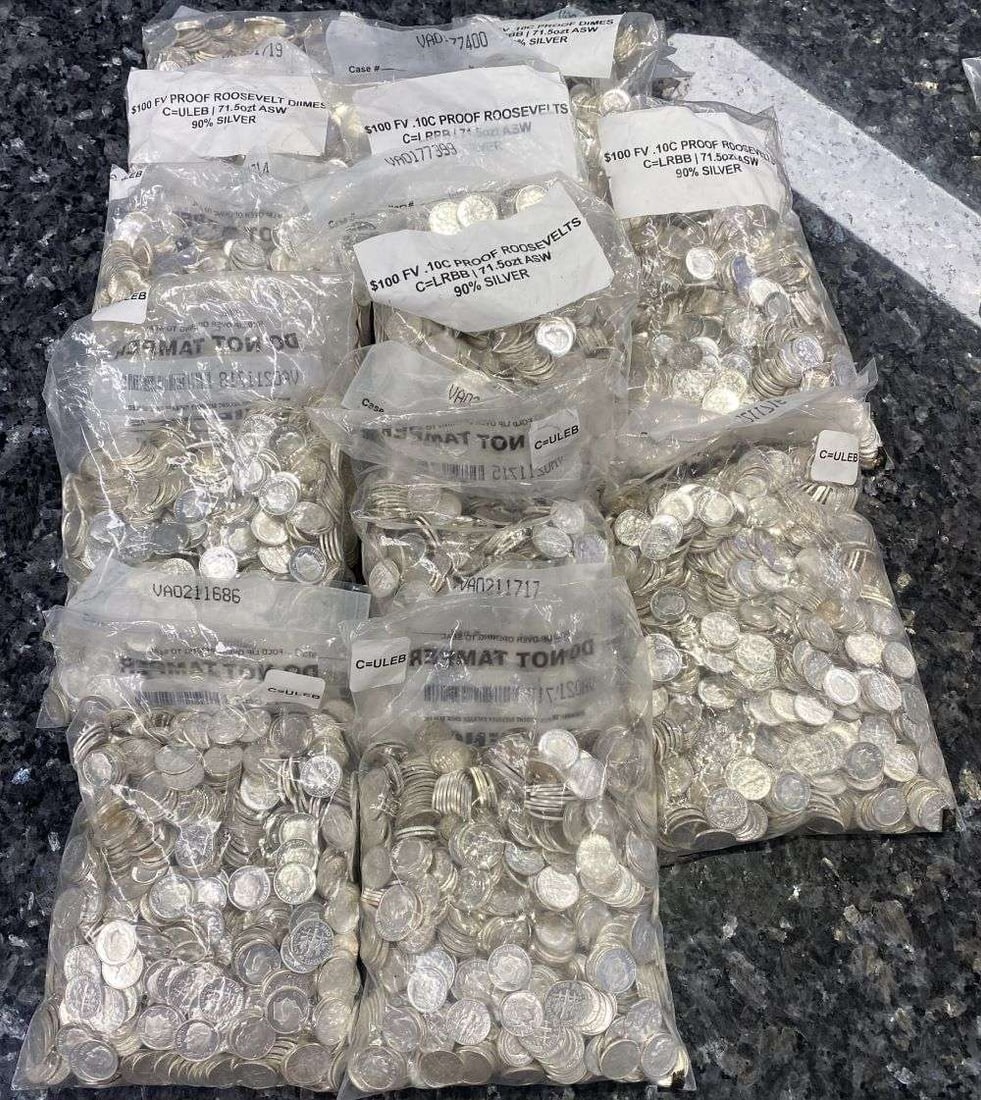 $100 Face Proof 90% Silver 25c (400-coins) (1 of 8)