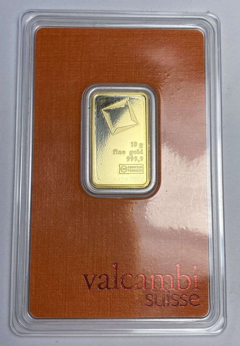 Last Minute! Valcambi Suisse 10g .9999 Gold Bar: Winner shall receive the exact bar shown here. (RR/LLLB)
