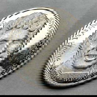 1995 Steve Young Super Bowl XXIX MVP Proof 1 ozt .999 Silver: Winner shall receive the exact coin shown here. (BD/B)