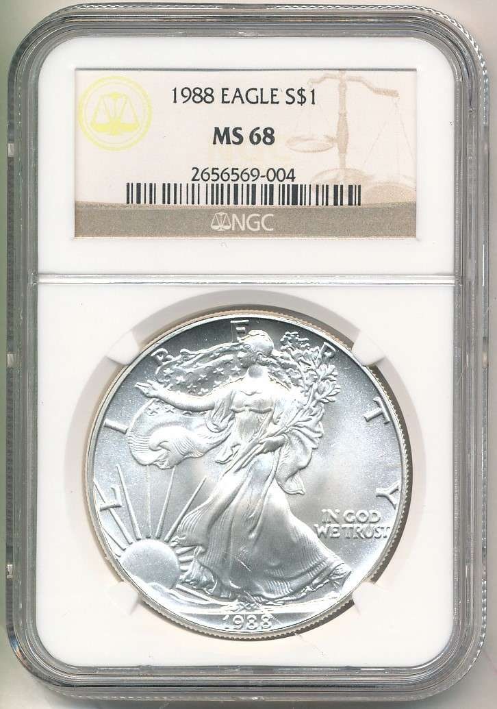 1988 American Silver Eagle NGC MS68 (1 of 4)