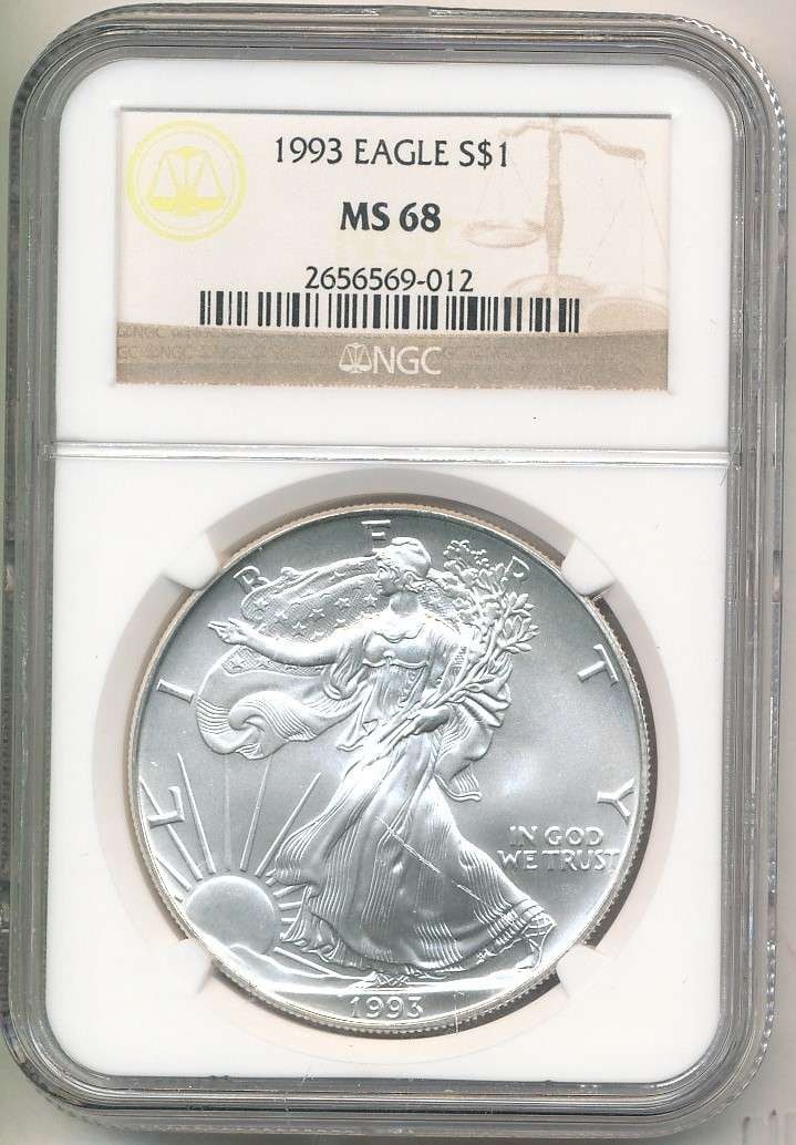 1993 American Silver Eagle NGC MS68 (1 of 4)