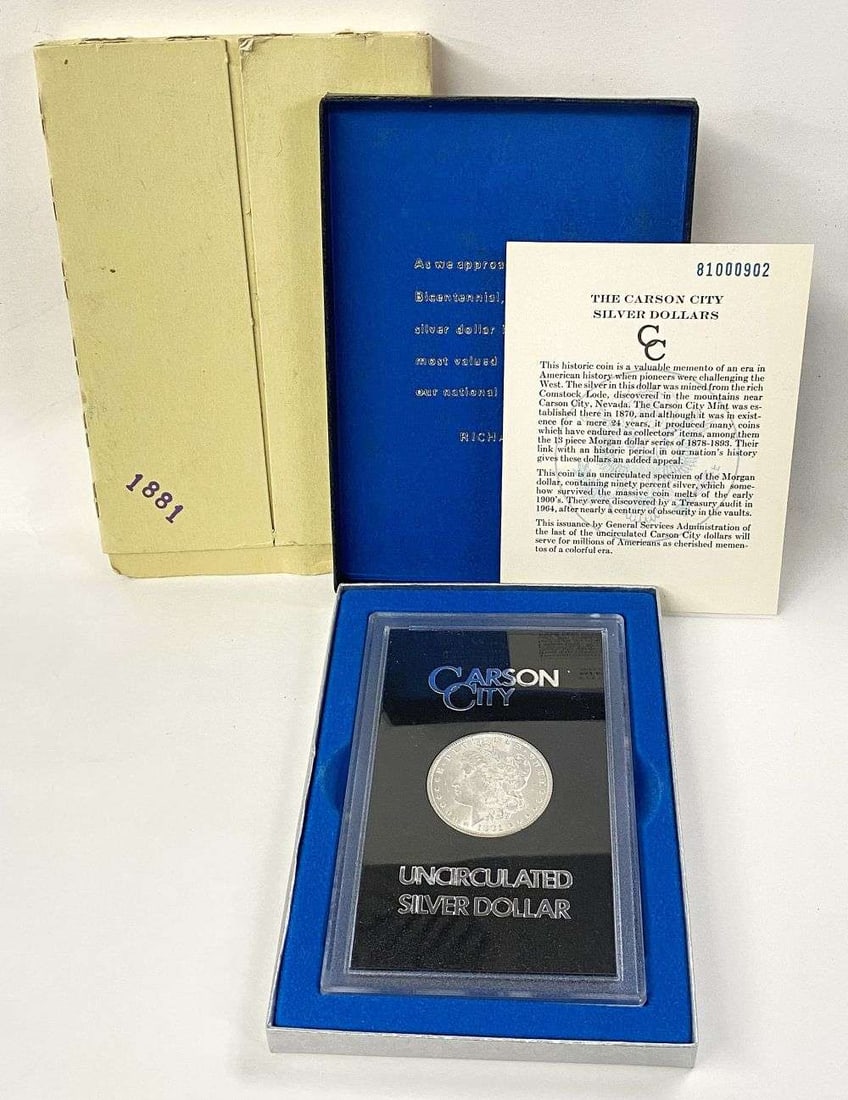 Outer Mailing Box Fresh! 1881-CC Morgan Silver Dollar MS65 PL GSA (1 of 9)