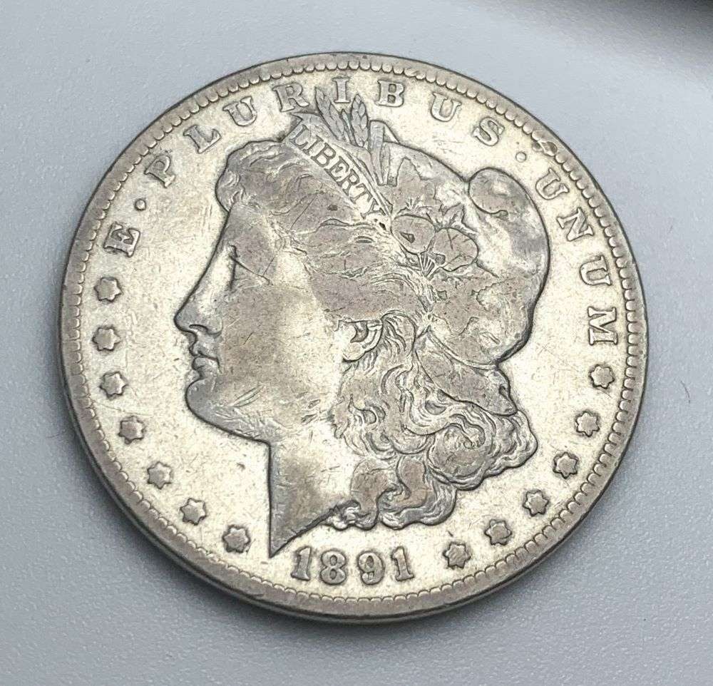 1891-CC Morgan Silver Dollar VF (1 of 3)