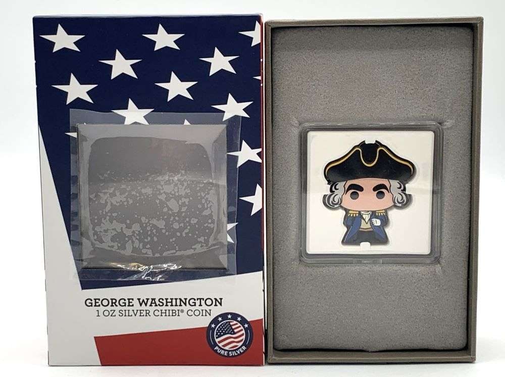 2022 George Washington Niue $2 Chibi 1 ozt .999 Silver (1 of 3)