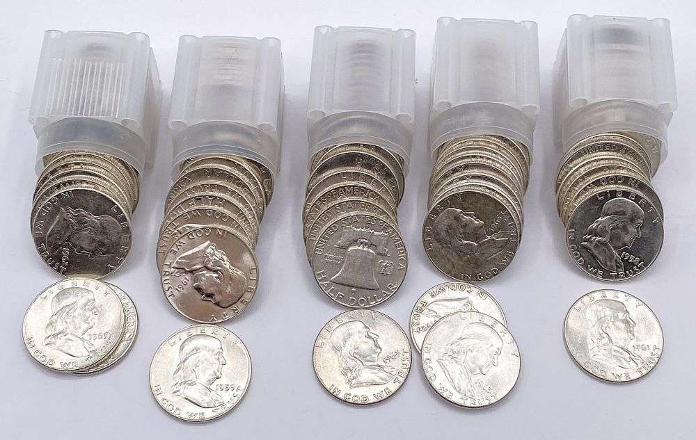 Last Minute! (100-coins) Almost Mint Franklin 90% Silver Half Dollars (1 of 4)
