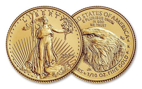 (50) 2025 American $5 Gold Eagle 1/10th ozt: Winner shall receive (50) American Gold Eagles, precisely resembling the ones shown here. Please allow 2-4 weeks for shipping.