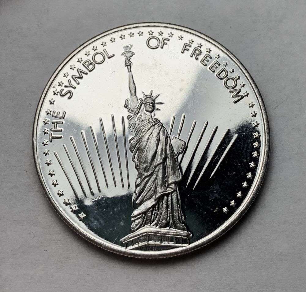 The Symbol of Freedom Proof 1 ozt .999 Silver: Winner shall receive the exact coin shown here. (BD/B)