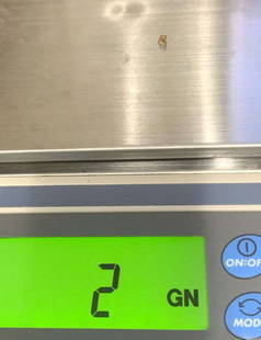 Gold Nugget 2 Grains: Winner shall receive the exact item shown here. (BD/B)