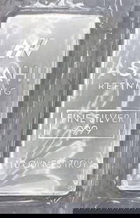 Asahi Refining 10 ozt .999 Silver Bar: Winner shall recieve (1) bar precisely resembling the one shown here. (BD/TVC=EPB)
