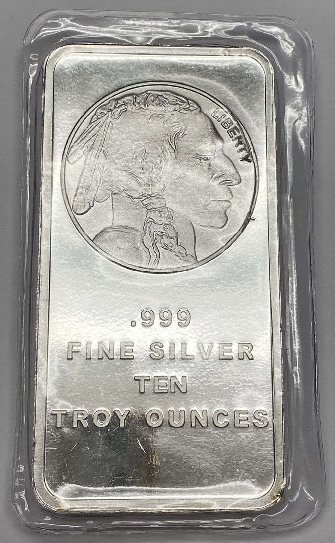 Buffalo 10 ozt .999 Silver Bar: Winner shall receive (1) bar precisely resembling the one shown here. (RR/EPR)