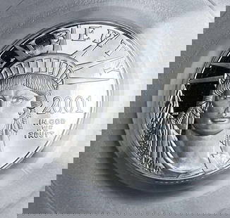 Last Minute! 2001-W American $25 Eagle .9995 Platinum 1/4th ozt PCGS PR69 DCAM: Winner shall receive the exact coin shown here. (RR/PBL)
