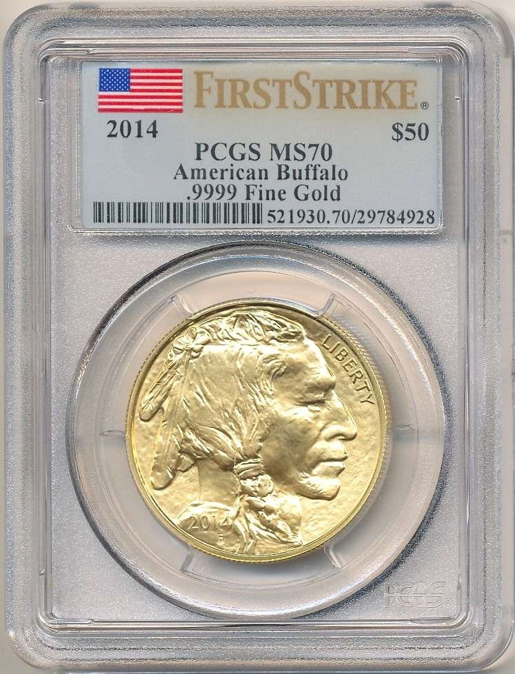 Last Minute! 2014 American $50 Buffalo .9999 Gold 1 ozt PCGS MS70 First Strike (1 of 4)