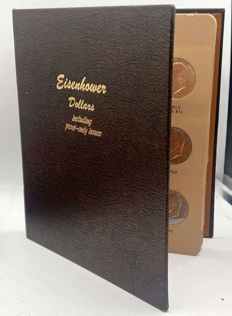 High End Monster Rainbow Toning Eisenhower Silver/Clad Dollar Album (32-coins) (1 of 19)