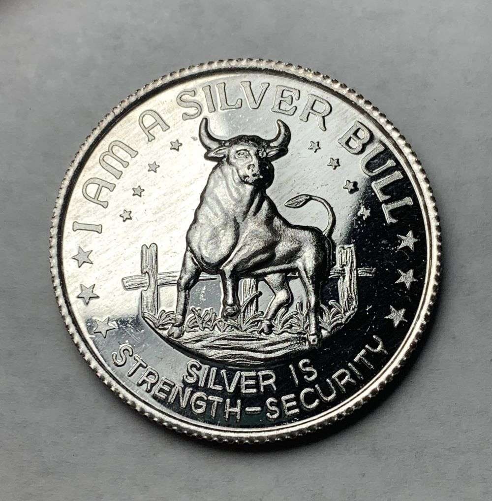 I Am A Silver Bull Proof 1 ozt .999 Silver: Winner shall receive (1) coin precisely resembling the one shown here. (BD/B)