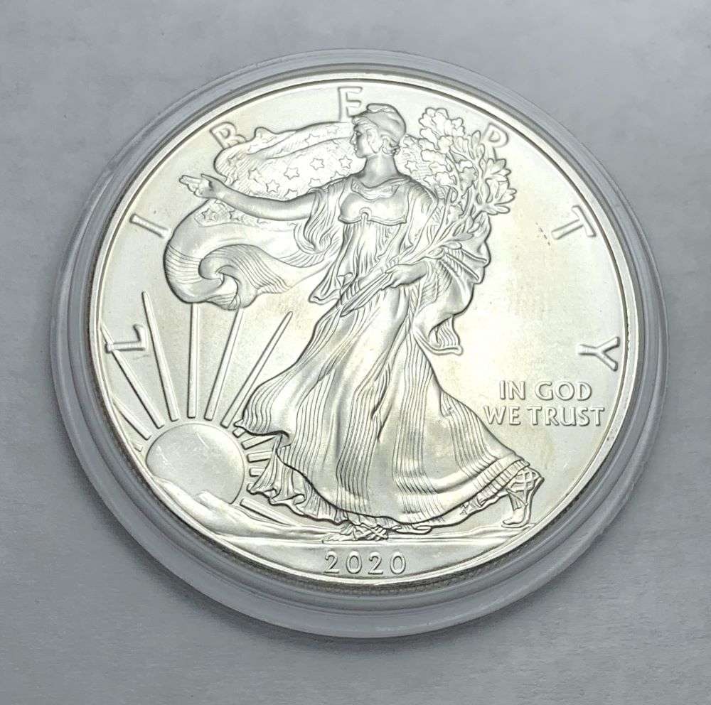 2020 American Silver Eagle: Winner shall receive (1) coin precisely resembling the one shown here. (BD/B)